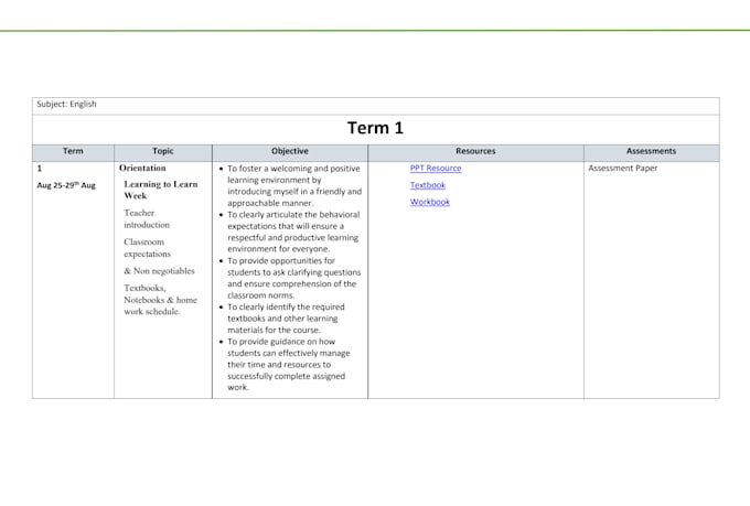 design comprehensive curriculum and schemes of work